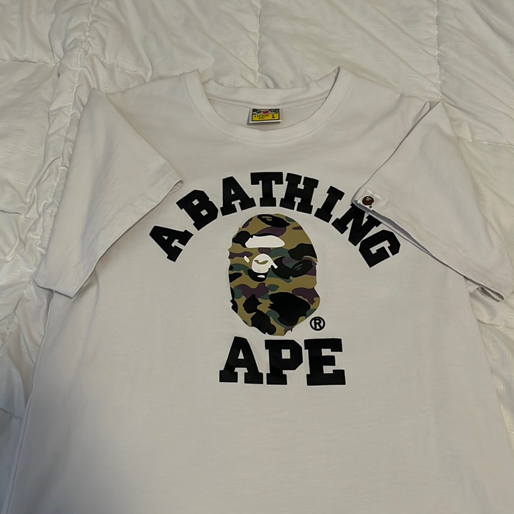 Multi color camo BAPE tee